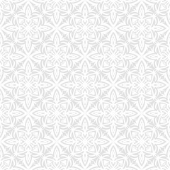 Ornate endless pattern for wrapping paper. Beautiful White texture on gray background