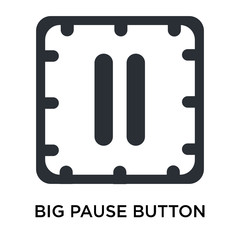 big pause button icon isolated on white background. Simple and editable big pause button icons. Modern icon vector illustration.