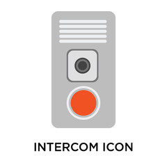 intercom icons isolated on white background. Modern and editable intercom icon. Simple icon vector illustration.
