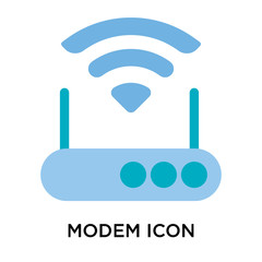 modem icons isolated on white background. Modern and editable modem icon. Simple icon vector illustration.