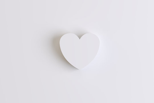 three-dimensional shape of the heart logo, icon or banner