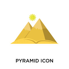 pyramid icon on white background. Modern icons vector illustration. Trendy pyramid icons