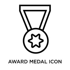 award medal icon isolated on white background. Simple and editable award medal icons. Modern icon vector illustration.