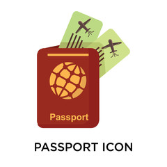 passport icon on white background. Modern icons vector illustration. Trendy passport icons