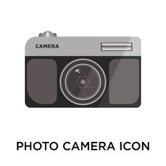 photo camera icon on white background. Modern icons vector illustration. Trendy photo camera icons