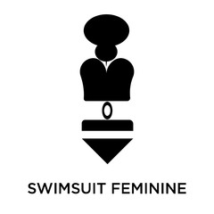 swimsuit feminine icon isolated on white background. Simple and editable swimsuit feminine icons. Modern icon vector illustration.