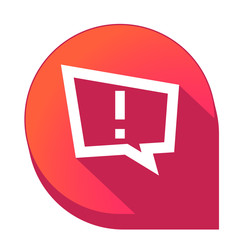 ikona z długim cieniem na tle strzałki pinezki © vempireart