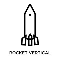 rocket vertical position icon isolated on white background. Simple and editable rocket vertical position icons. Modern icon vector illustration.