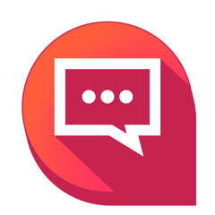 ikona z długim cieniem na tle strzałki pinezki © vempireart