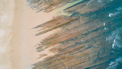 Aerial view of ocean coast