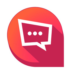 ikona z długim cieniem na tle strzałki pinezki © vempireart