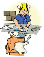 trabajador agotado fabrica