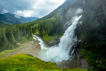 Beautiful View of the Krimml Waterfall