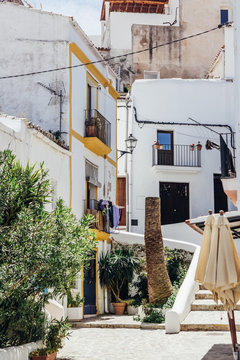 Mediterranean neighborhood in Ibiza