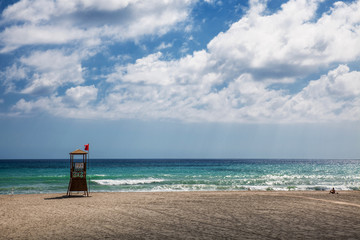 wooden surf life saving tower