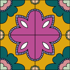 Fondo de mosaico ornamental colorido