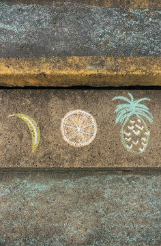 Banana, Orange and Pineapple.