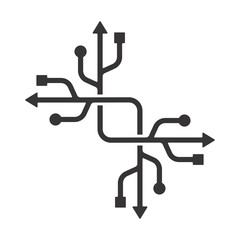 usb logo. connector icon. network symbol. vector eps 08.