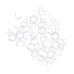 molecule hexagon line art medical science