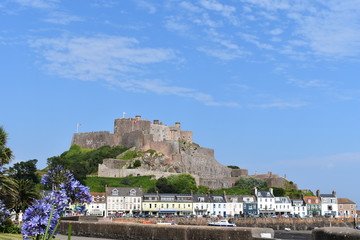 Fototapeta na wymiar Jersey Heritage make history come to life at Mont Orgueil Castle, Jersey, UK