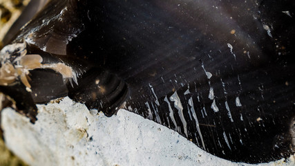 Starry background, shot from chalk stone