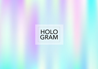 Magic Hologram Lights Vector Background. Soft Trendy Tender Pearlescent Rainbow Overlay. Rainbow Holographic Princess, Fairytale, Cute Girlie Paper. Unicorn Fairy Tale Rainbow Glitch Hologram Gradient