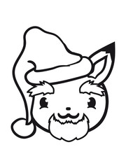 gesicht kopf weihnachten weihnachtsmann geschenke winter nikolaus santa claus baby sitzend fuchs süß niedlich klein comic cartoon cool
