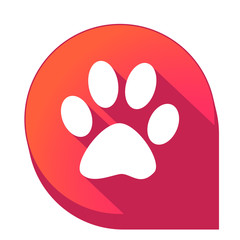 ikona z długim cieniem na tle strzałki pinezki © vempireart