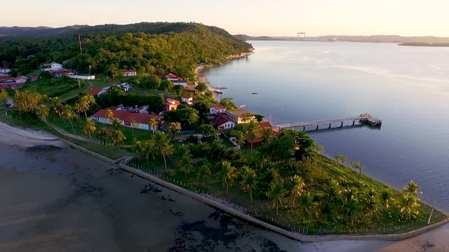 Aerial image of Barra do Paragua&ccedil;u, Salinas da Margarida, Bahia