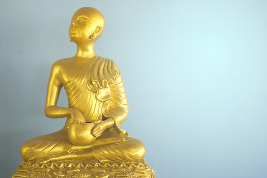 Golden Buddha soft background.