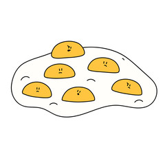 黄身がたくさんの目玉焼き