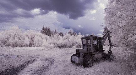 infrared photography - ir photo of landscape under sky with clouds - the art of our world in the...