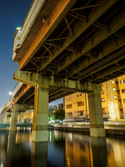 Fototapeta premium 高速道路下遊歩道