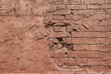 old cracked brick wall background