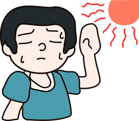 Summer heat stroke father