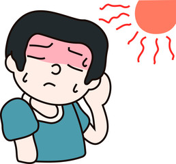 Summer heat stroke father