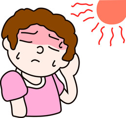 Summer heat stroke mother