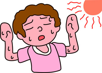 Summer heat stroke mother