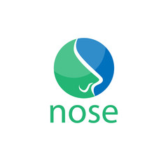 nose abstract logo vector element. nose logo template