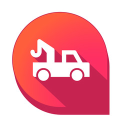 ikona z długim cieniem na tle strzałki pinezki © vempireart