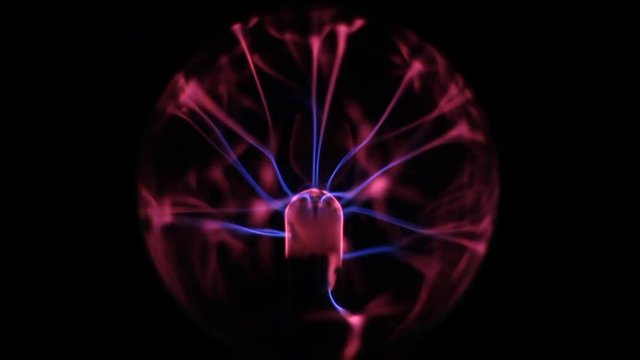 Plasma ball in the dark