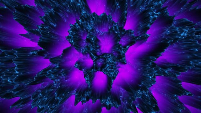 Colorful fantastic moving luminous matter, abstract dynamic background