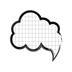 Sketch of a comic speech bubble