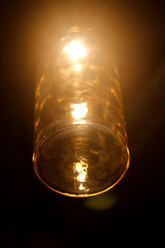 Photo of a bright macro glass lamp