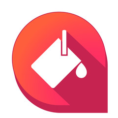 ikona z długim cieniem na tle strzałki pinezki  © vempireart