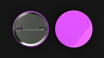 Blank purple badge on black background