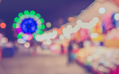 blur theme park on night time.