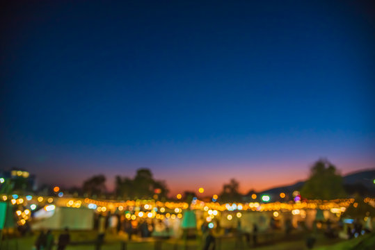 Abstract Blurred Image Of Night Festival .