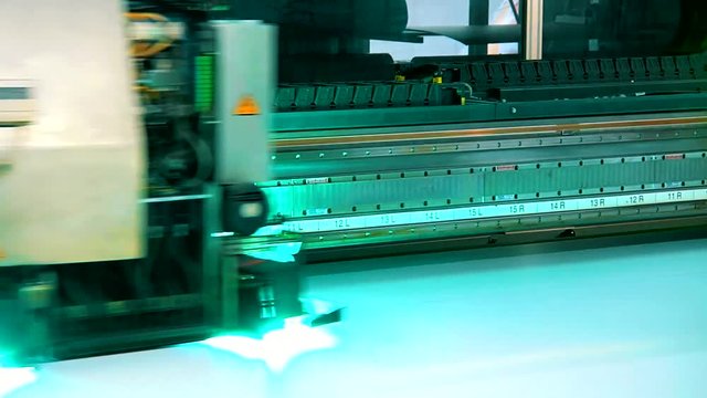 Modern digital printing machine (close up).