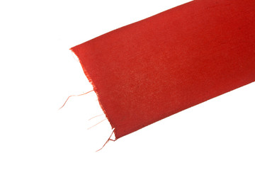 red ribbon isolated on white background
